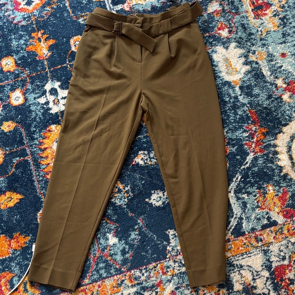 Topshop Olive Women's Trousers